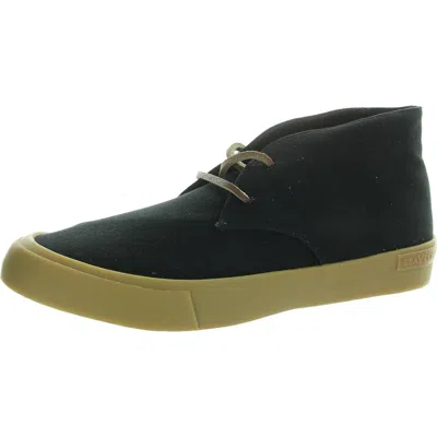 Seavees Maslon Desert Boot Carr Mens Lace-up Denim High-top Sneakers In Black