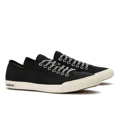 Seavees Men's Army Issue Low Standard Sneaker In Black Nylon In Black