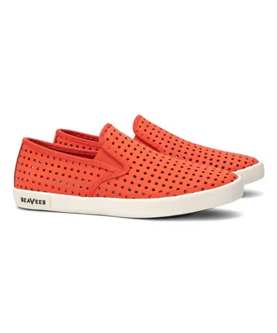 Seavees Women's Baja Slip On Portal Sneaker In Poppy Nubuck Leather In Multi