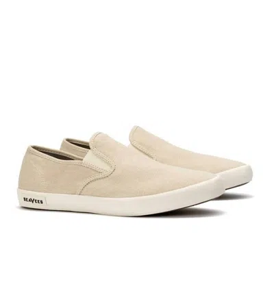 Seavees Women's Baja Slip On Standard Shoes In Natural Vintage Washed In Beige