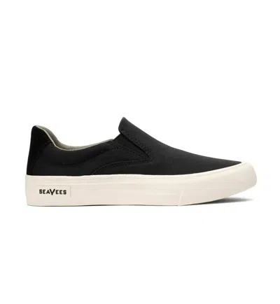 Seavees Women's Hawthorne Slip On Standard Sneaker In Black Poplin