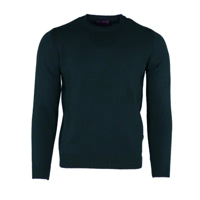 Seaward & Stearn Men's Merino Crewneck Sweater In Emerald In Gold