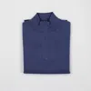 Seaward & Stearn Ultralight Fine Cotton Quarter Zip In Navy In Blue