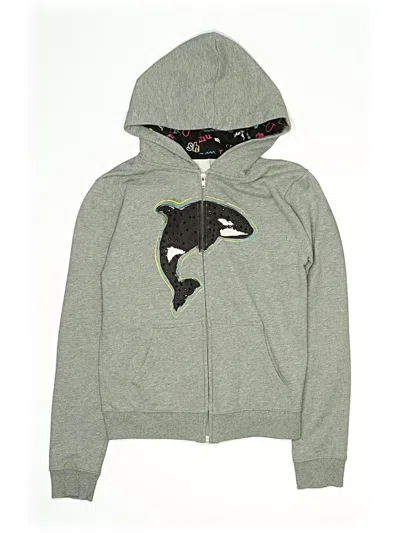 Pre-owned Seaworld Kids' Zip Up Hoodie In Gray