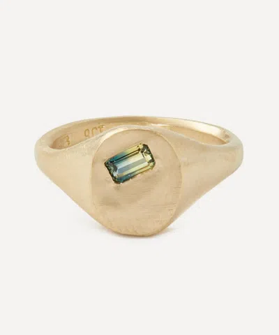 Seb Brown 9ct Gold Baguette Parti Signet Ring
