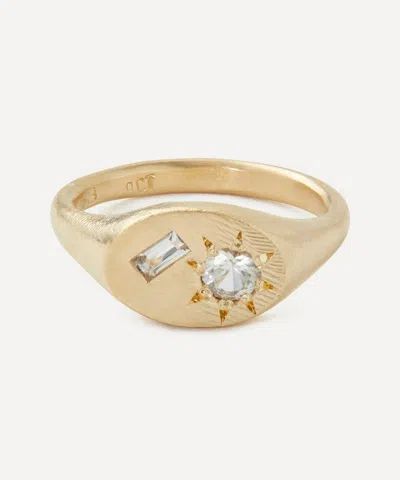 Seb Brown 9ct Gold White Sapphire Ring