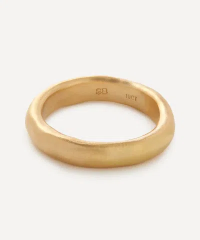 Seb Brown Mens 18ct Gold Cigar Band Ring
