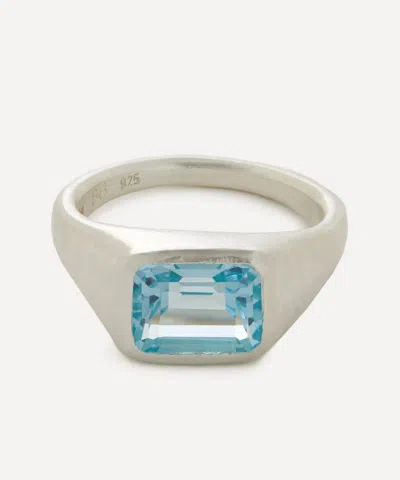 Seb Brown Mens Sterling Silver Cushion Ring