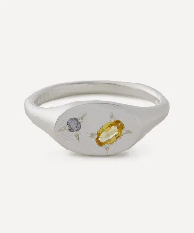 Seb Brown Mens Sterling Silver Ref Signet Ring