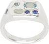 Seb Brown Silver Slim Tablet Ring In Sterling Silver (925