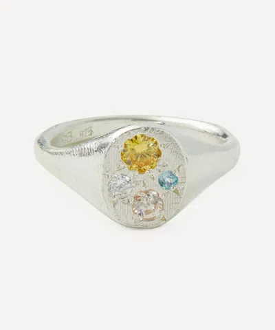 Seb Brown Sterling Silver Cubic Zirconia Topaz Aix Ring