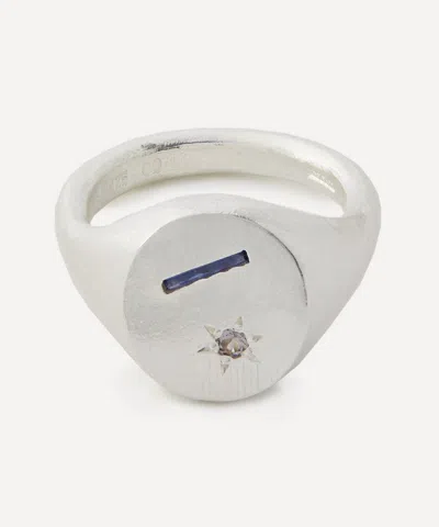 Seb Brown Sterling Silver Xl Spazio Signet Ring
