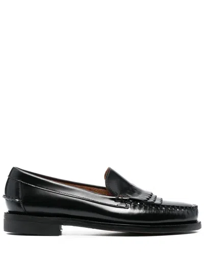 Sebago 25mm Chunky Penny Loafers In Black