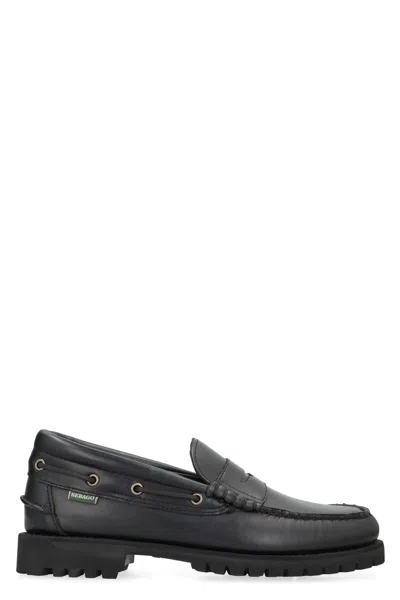 Sebago Acadia Loafers In Leather In Black