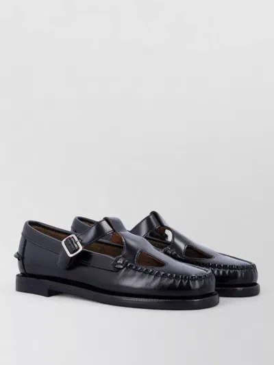 Sebago Angelina Tale Black Leather Moccasins