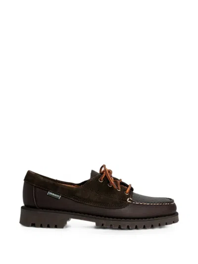 Sebago Askook Lug Logo-patch Boat Shoes In Black