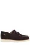 Sebago Brogues With Contrast Stitching And Round Toe In Burgundy