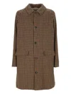 Sebago Checked Trench Coat In Multi