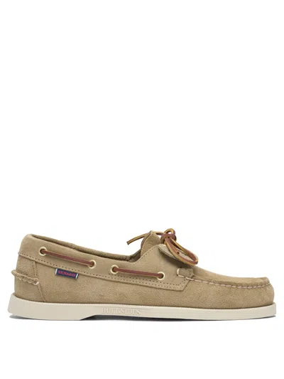 Sebago Beige Rubber Loafers In Brown