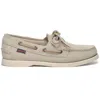 Sebago Beige Suede Loafer With Leather Laces In Gray