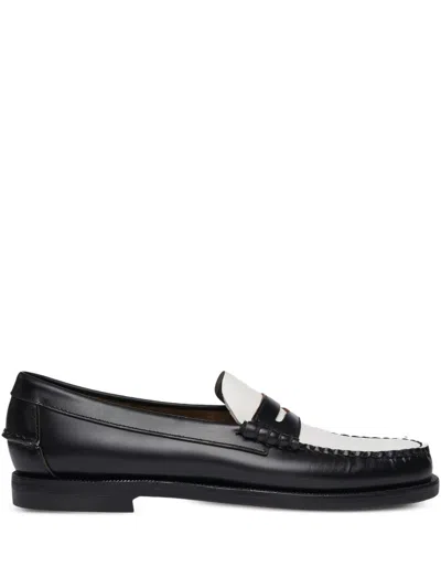 Sebago Bicolor Classic Dan Loafers In Black