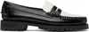 Sebago Black & White Dan Lug Loafers In Black White