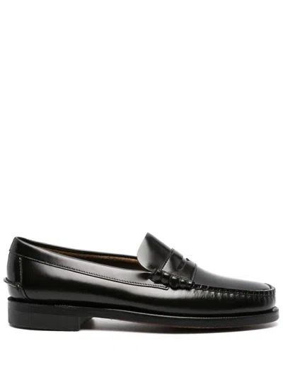 Sebago Black Calf Leather Loafers
