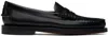Sebago Black Pull-on Loafers In 902 Black
