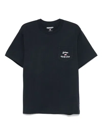 Sebago Black Cotton T-shirt With Print