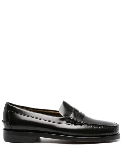 SEBAGO BLACK LOGO LOAFERS