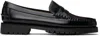 Sebago Dan Lug Leather Loafers Black In Black