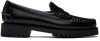 Sebago Black Slip-on Loafers With Lug Sole In Leather Woman In 902 Black