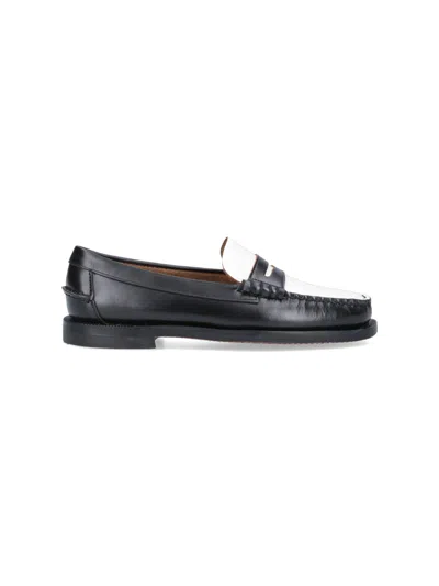 Sebago Black Dan Smooth Leather Loafers