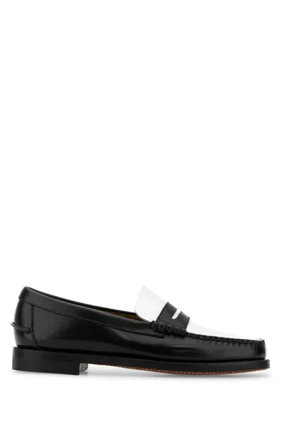 Sebago Black Leather Classic Dan Loafers In Multi