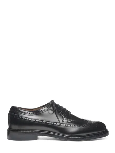 SEBAGO BLACK LEATHER LACE-UP SHOES
