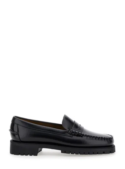 SEBAGO BLACK LEATHER LOAFERS