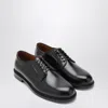 Sebago Black Milton Gyw Derby Shoes In Leather In Black