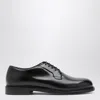 Sebago Black Milton Gyw Derby Shoes In Leather In Animal Print