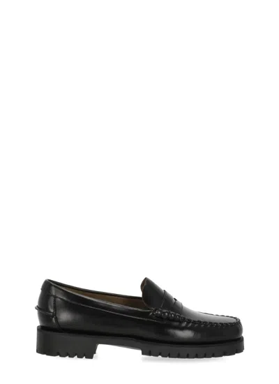 Sebago Black Patent Leather Commando Loafers