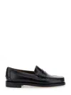 Sebago Black Pull-on Loafers In Leather Man In Black