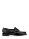 Sebago Black Pull-on Loafers In Leather Man In Black