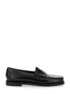 Sebago Black Pull-on Loafers In Leather Woman In Black