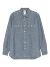 Sebago Classic Blue Cotton Shirt With Button-down Front In Blue