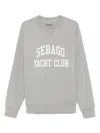 Sebago Grey 'boothbay' Sweatshirt With White Print In Grey