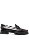Sebago Bordeaux Leather Sandals With Polished Finish In Black