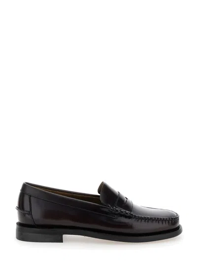 SEBAGO BORDEAUX PULL-ON LOAFERS IN LEATHER MAN