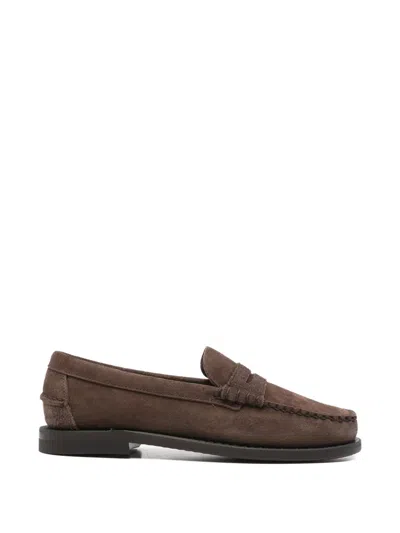Sebago Braided Penny Loafers In Brown