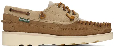 Sebago Brown & Beige Cayuga Loafers