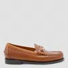 Sebago Round Toe Loafers Gold Tone Hardware In Brown
