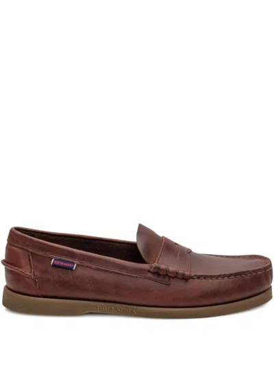 SEBAGO BROWN LEATHER LOAFERS